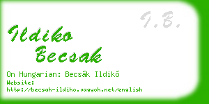 ildiko becsak business card